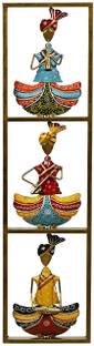 tukkucollection Rajasthani Hand Craft Metal Musician Wall Frame Musician Sardar Wall Decor Decorative Showpiece  -  13 cm