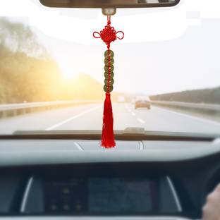 Shubhanjali Chinese Feng Shui Coin Hanging for Home Decor Items Car Wall Wealth Money Luck Decorative Showpiece  -  35 cm