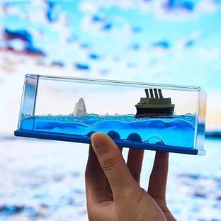 SwamiEcommerce Liquid Wave Cruise Ship Decoration Titanic Home Decoration & Gifting Purpose. Decorative Showpiece  -  15 cm