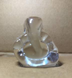 KUNYA 2 Inch Transparent Crystal Ganesha Showpiece Idol for Home Decor/Car Dashboard Decorative Showpiece  -  5 cm