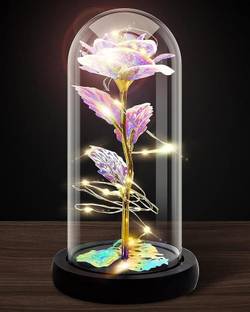 EDBIRET Rose Flower Night Light Decorative Showpiece  -  21.8 cm