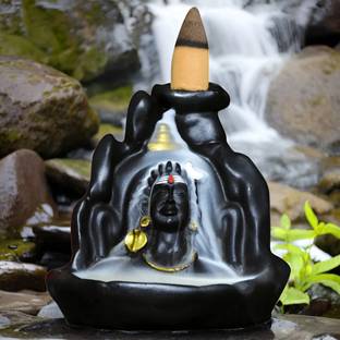 CRAFTWELL Mahadev Smoke Statue With 30 Pcs Dhoop Sticks Decorative Showpiece  -  5 cm