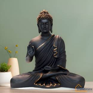 Craftlane Buddha Statue Sitting Pose Decorative Showpiece  -  38 cm