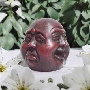 GLOBAL AROMA Four faces Buddha Statue(Pleasure, Anger, Sorrow, Joy) Fengshui Decorative Showpiece  -  8 cm