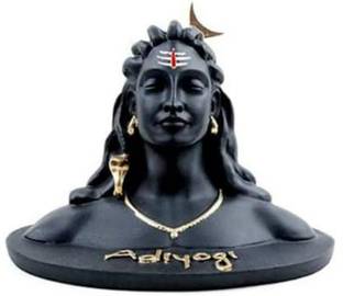 A & S VENTURES Adiyogi Shiv Shankar Murti Statue For Car Dashboard, Pooja Mandir Decorative Showpiece  -  10.2 cm