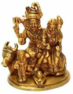 SBBCO Shiv PARIVAR /Shiva Family/ SHIVPARIVAR Purely Handcrafted Decorative Showpiece  -  11 cm