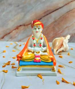 shinde exports saint mauli dnyaneshwar maharaj statue murti Decorative Showpiece  -  11 cm