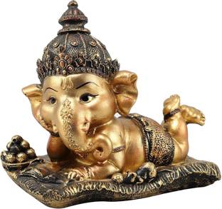 TIED RIBBONS Ganesha Idols Showpiece items for Car and Table Decorative Showpiece  -  12.9 cm