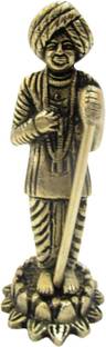 BRASS BLESSING Saint JALARAM BAPA Statue Figurine - BRASS - Virpur (2610) Decorative Showpiece  -  4 cm