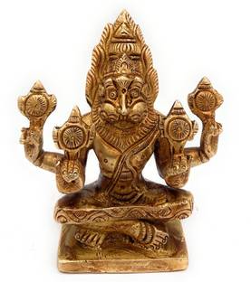 Bhunes Yog Narasimha Idol Yoga Narasingh Yog Narasimha Idol Narasingha Idols Decorative Showpiece  -  11 cm