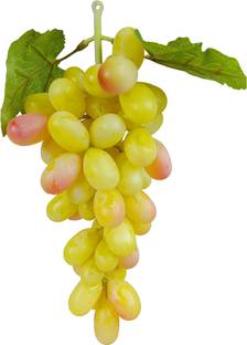 REIKI CRYSTAL PRODUCTS Artificial Black Grapes for Home and Office Decoration 15 cm Decorative Showpiece  -  45 cm