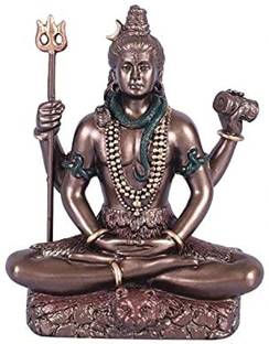 sanskaari Lord Shiva Statue | Shiva Idol for Car Dashboard/Bhole Nath, Mahadev Statue Decorative Showpiece  -  8 cm