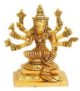 HE Products Varahi Amman 8 Handed Brass Statue डेकोरेटिव शोपीस  -  6 cm