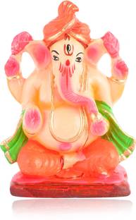 SHOMUEE Ganpati Visarjan Mati Ganesh Religious God Showpiece - 6 X 10 cm Decorative Showpiece  -  10 cm
