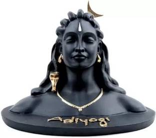 Vivaan Exim Polyrasin Lord Adiyogi Shiva Statue, Mahadev Murti Decorative Showpiece  -  4 cm