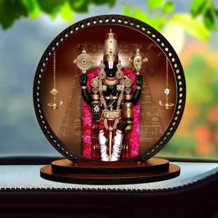 GiftzLane Lord Venkateswara Dashboard idol for Car and Home Decorative Showpiece  -  3 cm