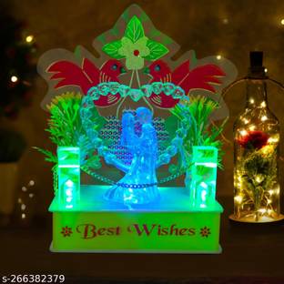 Awesome Craft Love Couple with Lighting Effect Handicraft Showpiece Gift Item Decorative Showpiece  -  14 cm