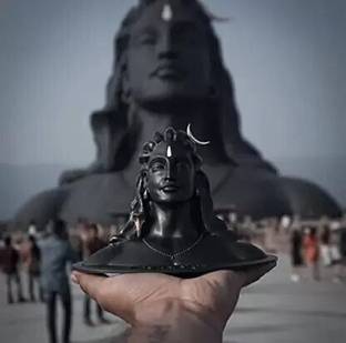SBBCO Divine Edge Adiyogi Shiv Ji Statue For Pooja Room & Car Dashboard Decorative Showpiece  -  16.509999999999998 cm