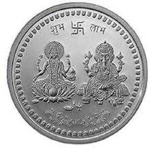 LAKSHITA LTC LAXMI GANESH SILVER COIN 10 GMS Decorative Showpiece  -  5 cm