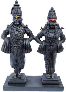 Vrusham Creations Sai Amrut Vitthal Rukmini statue 8 inch for Home and Mandir Decorative Showpiece  -  23 cm