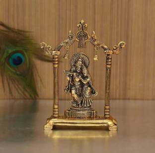 SBBCO Metal Radha Krishna Idol For Home And Office Gift Item Decorative Showpiece  -  16 cm