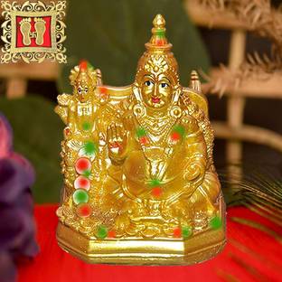 NOKTUS Kubera Lakshmi Statue / Lord Kubera and Lakshmi Statue for Wealth and Harmony Decorative Showpiece  -  10 cm