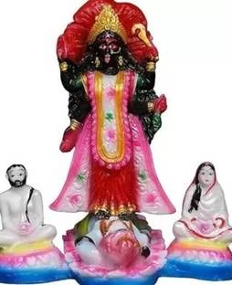 gifts for love Dakshineswar Kali Murti Deity Resin Sculpture Adi Shakti Ma Goddess Kali Decorative Showpiece  -  22 cm
