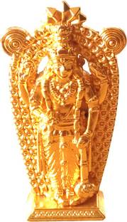 HOIVA Golden color Guruvayoorappan /Krishna for Home Pooja Room / Brass Decor Decorative Showpiece  -  7 cm