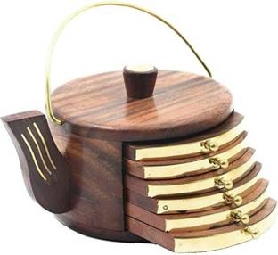 Chadhaji Tea kettel coaster set of 6 Decorative Showpiece  -  6 cm