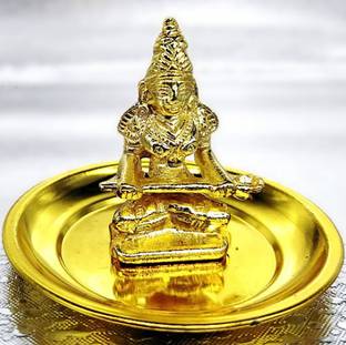 Religious Puja kit Annapurna MATA Goddess of Food Annapurna ji Idol Statue Gold Plated