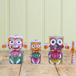 Jagannath World " Authentic Jagannath Murti 6 Inch at Affordable" Decorative Showpiece  -  15 cm