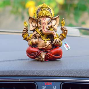 welno international Ganesha Idol for Car dashboard and Home Decor Decorative Showpiece  -  8 cm