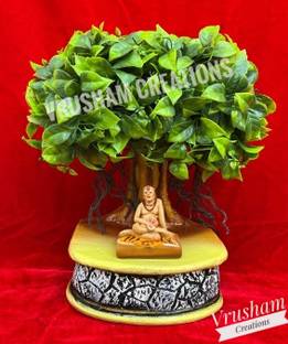 Vrusham Creations Shree Swami Samarth Tree with 3 inch Murti Decorative Showpiece  -  30 cm