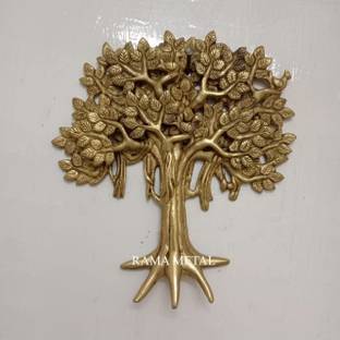 RAMA METAL BRASS KALPAVIRUKSHA TREE 1 Decorative Showpiece  -  17 cm
