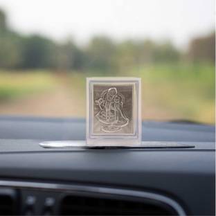 shree shyam enterprises Pure 999 SilverIdol|Pure Silver Idol for CarDashboard-RadhaKrishna(Big) Decorative Showpiece  -  11 cm
