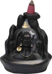 Shivaya Lord Adiyogi Shiva Smoke Fountain With 20 Backflow Smoke Cones Decorative Showpiece  -  10 cm