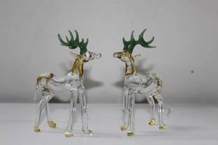 akriti Premium Crystal Deer Pair Decorative Showpiece  -  12.5 cm