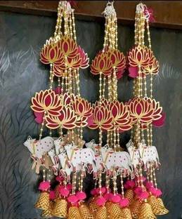 Priscilla Holy Cow Wooden Wall Hanging Decorative Item for Home Decorative Showpiece  -  42 cm