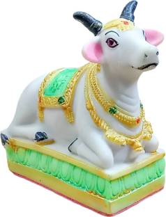 ATUT Nandi idol for Home Temple in Small size Decorative Showpiece  -  11 cm