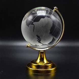 ViaZAID Metal Vintage Golden Rotating World Globe ,Educational Ornament for Desktop02 Solid Non-Slip Base | Home Decor Study Bedroom Desk Office for Good Luck, Success and Prosperity Gift Item World Globe