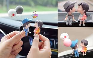 eshopy Cute Cartoon Couples Action Figure Figurines Balloon Ornament Car Dashboard Toys Decorative Showpiece  -  2 cm