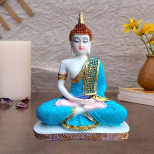 GOLDILUXE Buddha statue for Home decor living room study room office marriage gift items Decorative Showpiece  -  22 cm
