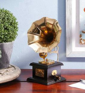 Doon Furniture House Vintage Dummy Gramophone Only for Home Décor Decorative Showpiece  -  12 cm
