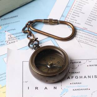 HOUSE OF COMMON Antique Ross London Compass Key Chain Showpiece Decorative Showpiece  -  1.2 cm