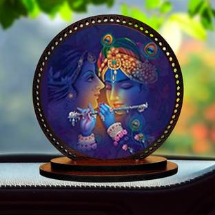 GiftzLane Lord Radhe Krishna ji Idol for car Dashboard & Home Decorative Showpiece  -  3 cm
