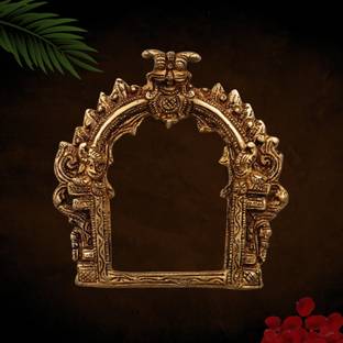 Bhunes Brass Prabhavali | Prabhavali Frame | Prabhawal | Brass Arch For Home | Prabhavali Brass Frame |Brass Arch | Prabhaval Decorative Showpiece  -  13 cm