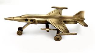Two Moustaches Fighter Jet Plane Model Collectible Decorative Showpiece  -  7.5 cm