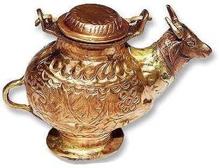 Devlink Lord Shiva Nandi Abhishek Pot for Sawan Pooja | Gangajal Sacred Bath Vessel-250g Decorative Showpiece  -  17 cm