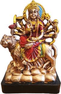 CRAFTORY Durga Devi murti,Durga Idol, Durga ji ki murti, Durga ji murti, Durga maa Idol Decorative Showpiece  -  12 cm