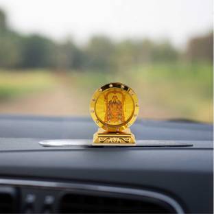 Spilbox Acrylic Car Dashboard|Car Accessories-Round Double Side God Picture (Perumal) Decorative Showpiece  -  5.5 cm